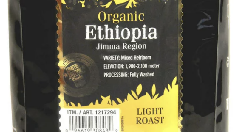 Kirkland Signature organic Ethiopia coffee